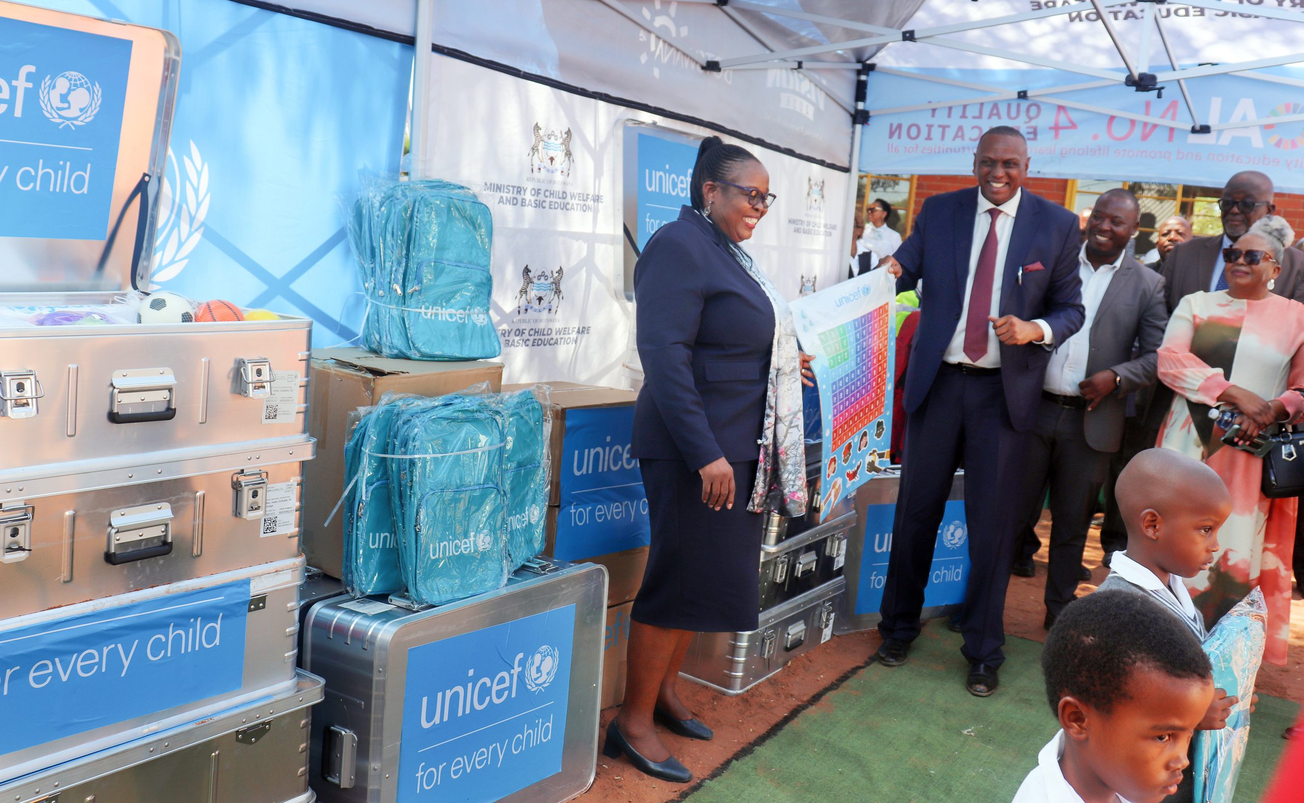 UNICEF donation brings joy to Kgatleng schools